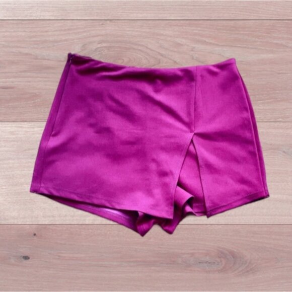 Fuschia Split Skorts- Skirt Shorts- L (smaller fit) - Picture 8 of 16